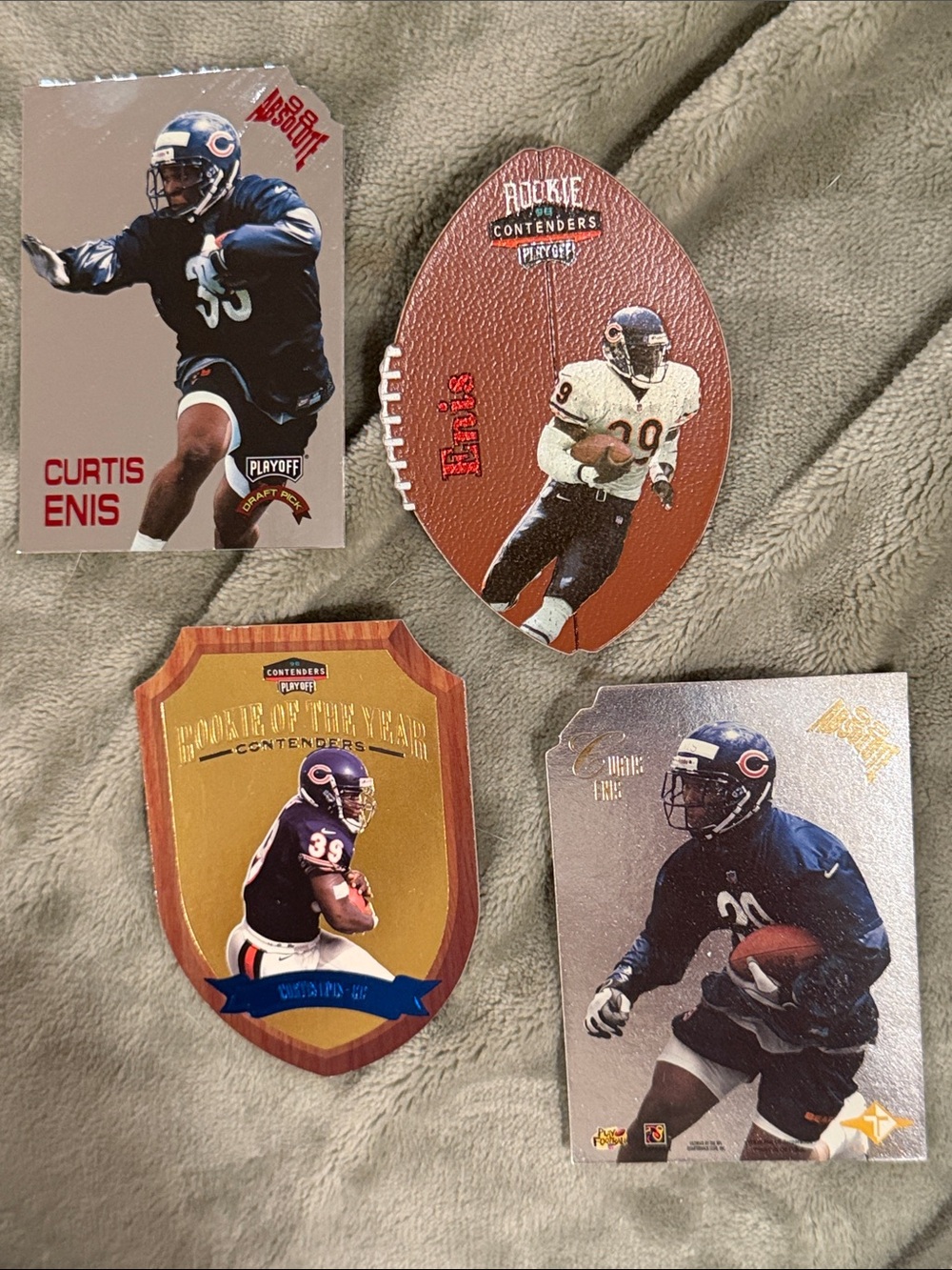 Elite 1998 Curtis Enis Rookie Lot of (4) Chicago Bears - Penn State
